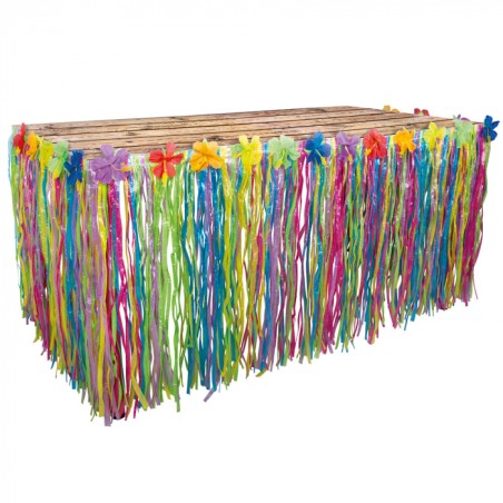 Gonnellina Girotavolo Hawaiana Multicolor 3mt Accessori Tavola Tropicali