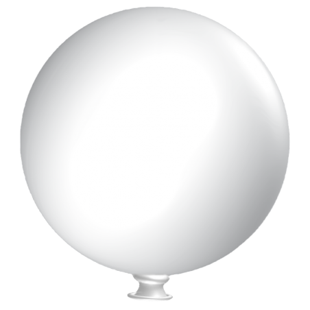 Palloncino in Lattice 72" Collo Largo Bianco "White 001" Palloncini 72"/180cm Collo Largo