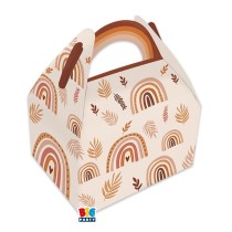 Box Porta Merenda "Arcobaleno Boho" 6pz Happy Birthday Boho