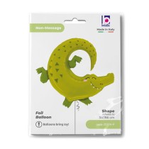 Palloncino in Foil 41" Super Shape Alligatore "Jungle Alligator" Animali Grabo