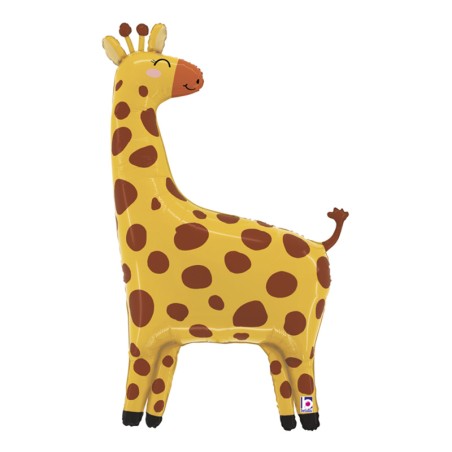 Palloncino in Foil 49" Super Shape Giraffa "Jungle Giraffe" Animali Grabo