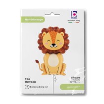 Palloncino in Foil 43" Super Shape Leone "Jungle Lion" Animali Grabo