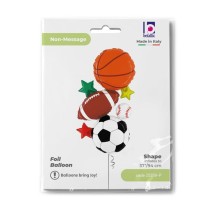 Palloncino in Foil 48" Multi-Balloons Sport "Multi-Sports Stacker" Sport e Veicoli Grabo