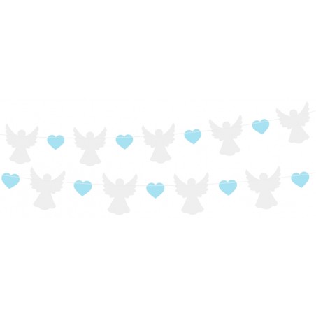 Ghirlanda Angelo Celeste "Garland Angels" 1,5mt Festoni e Ghirlande
