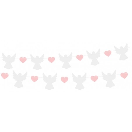Ghirlanda Angelo Rosa "Garland Angels" 1,5mt Festoni e Ghirlande