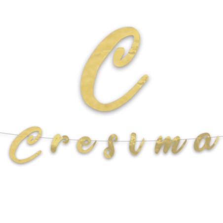 Festone Cresima Oro Metallizzato 3mt Santa Cresima