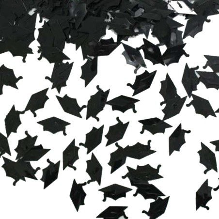 Confetti in Plastica Sagomati Tocco Laurea Nero 14gr Tavola Laurea