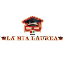 Festone Maxi Laurea con Tocco "Laurea Glamour" 6mt Addobbi e Accessori Laurea