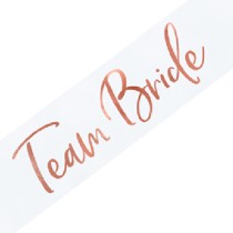 Fascia Squadra Sposa "Team Bride" Rosa Gold 150cm Addio al Nubilato