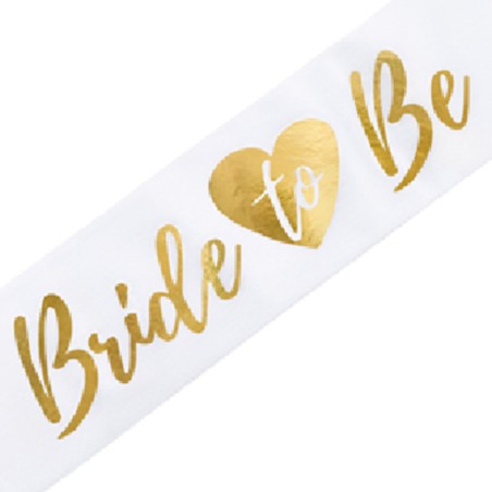 Fascia Futura Sposa per Addio al Nubilato "Bride To Be" Oro 150cm Addio al Nubilato
