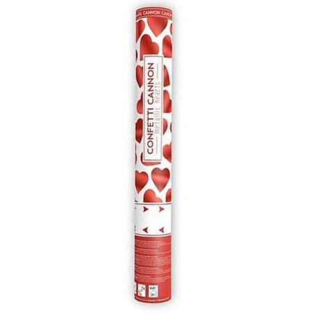 Cannon Sparacoriandoli Cuore Rosso Metallizzato 40cm Addobbi e Accessori Amore