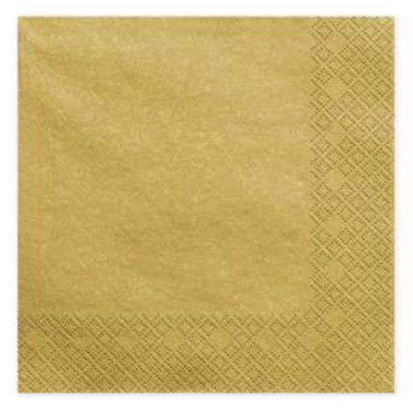 Tovagliolo di Carta 33x33cm Oro Metallizzato 20pz Oro "Gold"