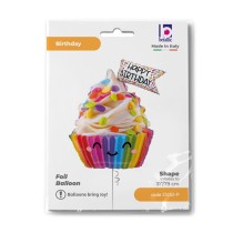 Palloncino in Foil 40" Super Shape Cupcake "Cute Cupcake Birthday" Happy Birthday Grabo