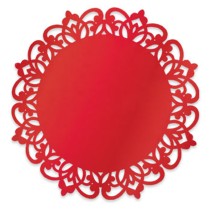 Sottobicchiere di Carta 9cm Rosso Metallizzato 8pz Sottopiatti e Sottobicchieri
