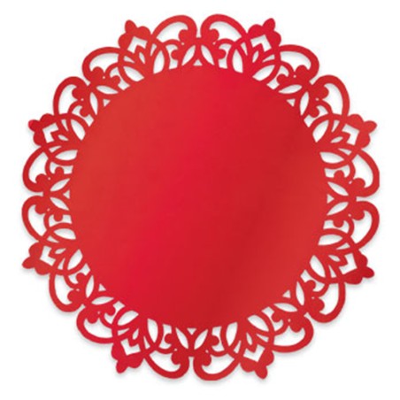 Sottobicchiere di Carta 9cm Rosso Metallizzato 8pz Sottopiatti e Sottobicchieri