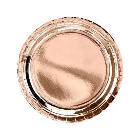 Piatto di Carta 18cm Rose Gold Metallizzato 6pz Rose-Gold