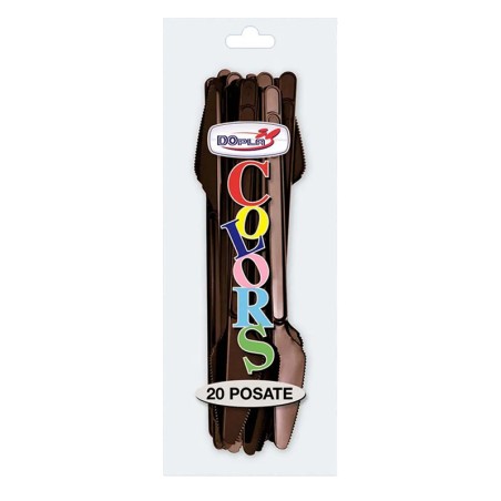 Coltelli Chocolate 20pz Dopla Colors Marrone Scuro "Chocolate"
