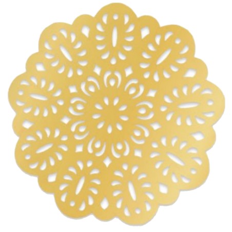 Sottobicchiere di Carta 9cm Oro Metallizzato "Elegant" 8pz Sottopiatti e Sottobicchieri