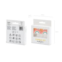 Candelina Picks Margherita e Arcobaleno "Birthday Daisy" 5pz Candeline Sagomate Fantasia