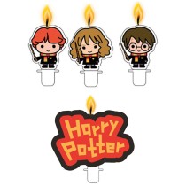 Candelina Piatta Harry Potter 4pz Harry Potter