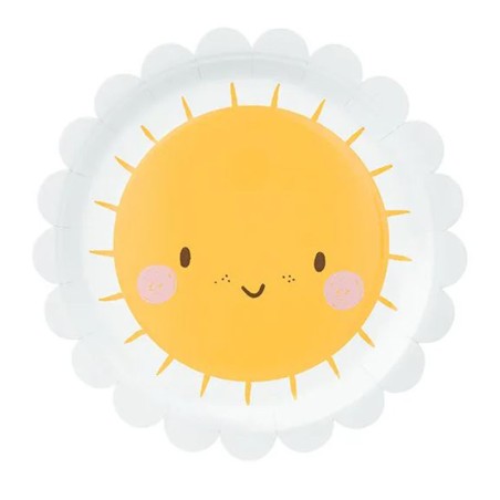 Piatto di Carta 18cm sagomato Sole Margherita "Sun" 6pz Margherita "Sun Daisy"
