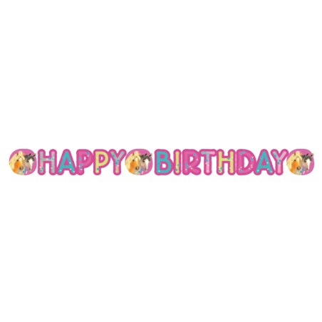 Festone Happy Birthday "Pretty Pony" 1,80mt Festa Tema Cavallo "Horse"