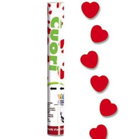 Cannon Sparacoriandoli Cuore Rosso 30cm Addobbi e Accessori Amore