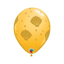 Palloncino in Lattice 11" Assortito con Stampa Conchiglie 5pz Mare, Sirene e Pirati