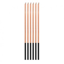 Candelina Stelo 15cm Quadrata Rose Gold Metallizzato 6pz Candeline Stelo