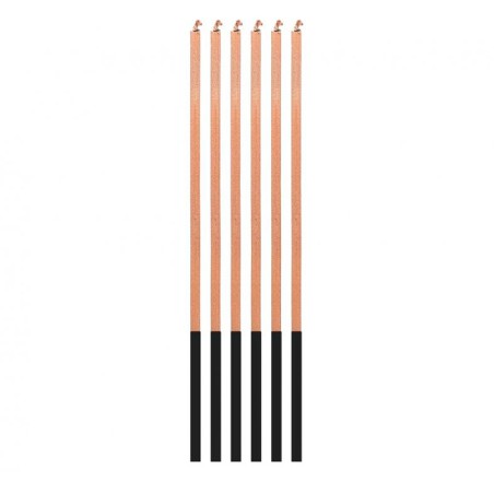 Candelina Stelo 15cm Quadrata Rose Gold Metallizzato 6pz Candeline Stelo
