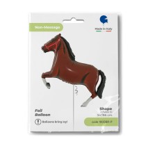 Palloncino in Foil 42" Super Shape Cavallo Marrone Scuro Animali Grabo
