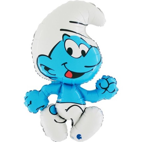Palloncino in Foil 40" Super Shape Puffo "Smurfs" Personaggi Grabo