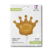 Palloncino in Foil 36" Super Shape Corona Oro "Glittering Crown" Generici Grabo