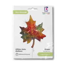 Palloncino in Foil 35" Super Shape Foglia Autunnale "Fall Leaf" Natura Grabo
