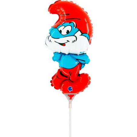 Palloncino in Foil 14" Mini Shape Grande Puffo "Smurfs" Personaggi Grabo