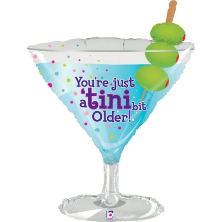 Palloncino in Foil 35" Super Shape Cocktail "Tini Bit Older Birthday" Generici Grabo