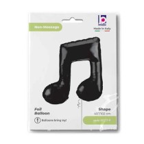 Palloncino in Foil 40" Super Shape Nota Musicale Biscroma Nera Generici Grabo