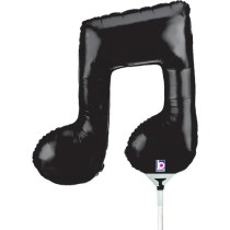 Palloncino in Foil 14" Mini Shape Nota Musicale Biscroma Nera Generici Grabo