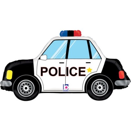 Palloncino in Foil 34" Super Shape Macchina Polizia "Police Car" Sport e Veicoli Grabo