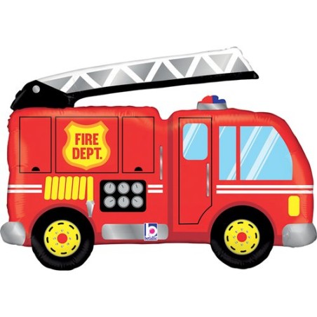 Palloncino in Foil 40" Super Shape Camion Pompieri "Firetruck" Sport e Veicoli Grabo