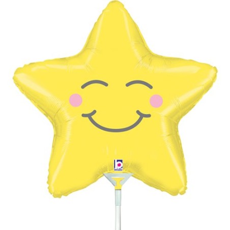 Palloncino in Foil 14" Mini Shape Stellina "Chubby-Star" Nascita e Battesimo Grabo