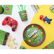 Piatto di Carta 18cm con Videogiochi "Game On" 6pz Game On