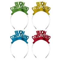 Cerchietto per Capelli Buon Compleanno Assortito 4pz Cerchietti e Tiare