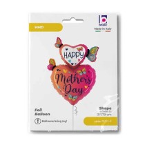 Palloncino in Foil 31" Multi-Balloons "Mother's Day Butterfly Hearts" Giornate Speciali Grabo