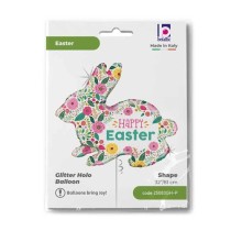 Palloncino in Foil 32" Super Shape Coniglio "Happy Easter" Pasqua Grabo