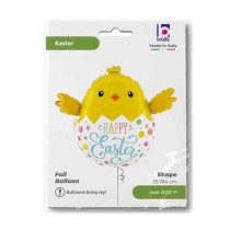 Palloncino in Foil 33" Super Shape Pulcino "Easter Egg Chick" Pasqua Grabo