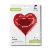 Palloncino in Foil 30" Super Shape Cuore Rosso Metal Natale e Capodanno Grabo