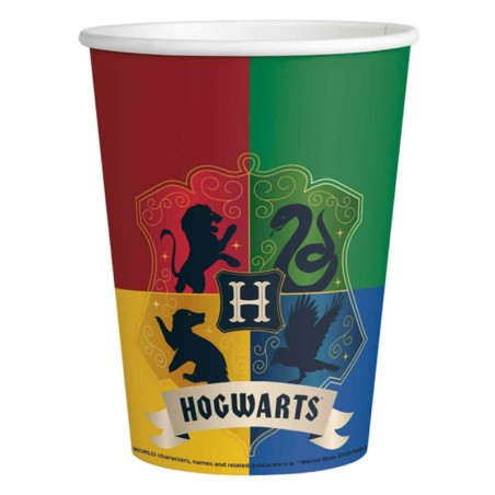 Bicchiere di Carta 250ml con Harry Potter "Houses" 8pz Harry Potter