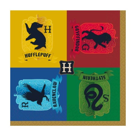 Tovagliolo di Carta 33x33cm con Harry Potter "Houses" 16pz Harry Potter