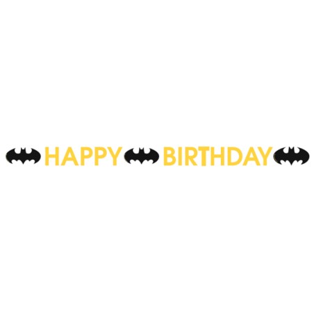 Festone Happy Birthday con Batman "Bat Man" 1.80mt Festoni e Addobbi Personaggi